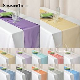 10 stks lot 12 "x108" Organza Table Runners Wedding Banquet Supply Party Decoratie 30 cm x 275 cm Lot Kleur 220615