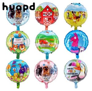 10 stks veel 18 inch cartoon rode huis Brazilië chick party aluminiumfolie helium ballon decoratie dier speelgoed 2205232856385