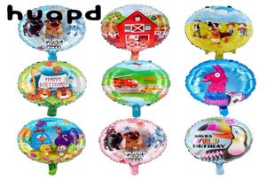 10pcs lot 18inch dessin animé Maison rouge Brésil Chick Party Aluminium Foil Hélium Ballon Decoration Animal Toy 2205232179607
