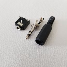10 stks/partij 3.5mm Audio Plug Socket Soldeerkop Stereo Adapter Dual Channel Mannelijke Hoofdtelefoon Socket