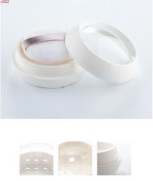 10pcs / Lot 30G 50G New White Spherical Cosmetic Loose Powder Box Sifter Mesh Jar Vide Blush Face Container Case avec Puffgood qualtty