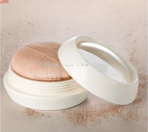 10pcs / Lot 30G 50G En Gros Blanc Sphérique Cosmétique Poudre En Vrac Boîte Tamis Maille Pot Vide Blush Visage Conteneur Cas avec Puffgood qualtty