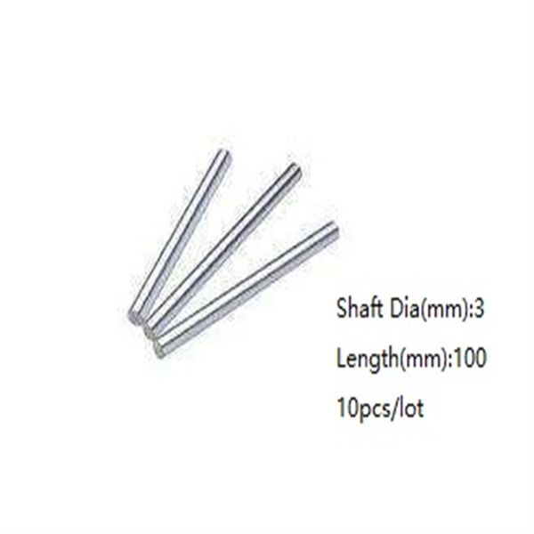10 unids / lote 3x100 mm de diámetro 3 mm eje lineal 100 mm de largo eje endurecido barra de varilla de acero cromado para piezas de impresora 3d cnc router2997