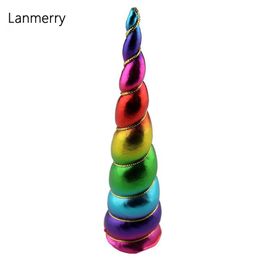 10pcs / lot 5 '' Horne de licorne pour filles fête d'anniversaire de licorne enfants diy cosplay festival bandelle femme accessoires de cheveux scintillants accessoires