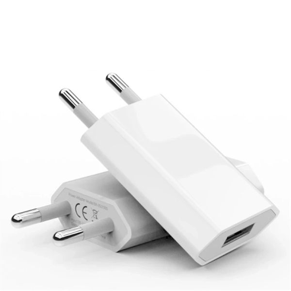 10pcs / lot 5V 1A EU US USB Téléphone USB Adaptateur d'alimentation EU / USA PLIG WALL TRAVEL CHARGER POUR iPhone Samsung Xiaomii