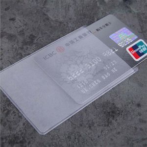 10pcs / lot 60 * 93 mm Cartes transparentes Souillons de protection ID Portefeuille CAD portefeuille Purse Business Credit Card Proctor Cover Sacs