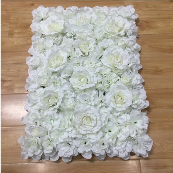 Envío gratis 10 unids / lote 60X40 CM Romántico Artificial Rose Hydrangea Flower Wall para el escenario del banquete de boda y decoración de fondo Muchos colores