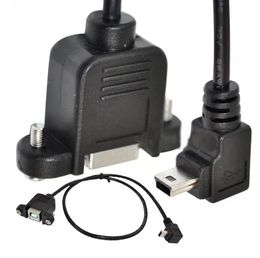 10 stks/partij 90 Graden Up Schuine Mini B Male naar USB B Vrouwelijke Datakabel Koord Draad Lijn Panel Mount voor Printer