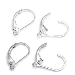 10 -stcs lot 925 Sterling Silver Earring Clasps Hooks vinden componenten voor DIY Craft Fashion Jewelry Gift 16mm W230306V