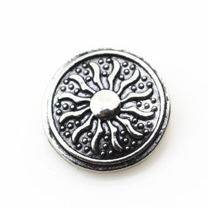 10 stks veel Antiek zilver zon drukknoop 18mm DIY gember snap braceletbangles charms snaps jewelry2716