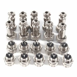 Freeshipping 10 unids / lote Aviación Conector aislado Enchufe Enchufe Macho Hembra Panel M12 Rosca Conector de metal Kit Herramientas eléctricas