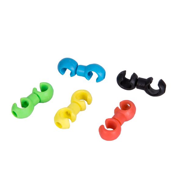 10pcs / lot Câbles de vélo Habilage Clips de boucle Clips de frein Base de frein Grochements Câble de frein à vélo rotatif