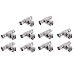 10pcs/lot BNC Connector BNC Male aan vrouwelijke Jack BNC vrouwelijke adapter voor CCTV -camerasysteemaccessoires