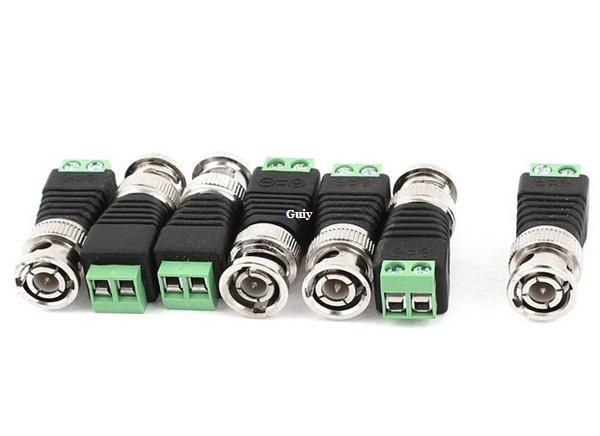 10pcs \ Lot Freeshipping CAT5 UTP a BNC Mini Coaxial Video Balun Conector Adaptador de corriente CCTV Sistema de cámara IP de seguridad