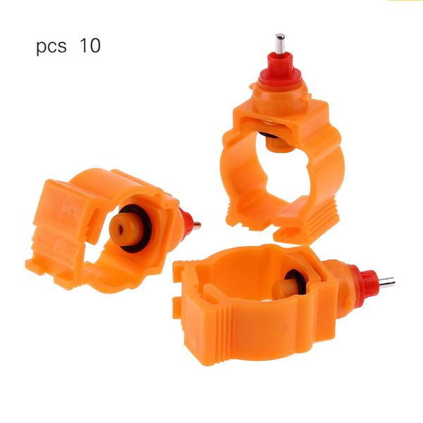 10pcs/lote Nipple de pollo Alimentador de bebidas Automáticas Automáticas de manantiales Agua de agua para pollo para el pato de pollo Alimentador de agua