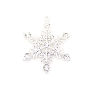 10 -stcs/Lot Crystal Snowflake -vorm hanger Rhinestone Christmas Holiday Charm Hangers voor ketting
