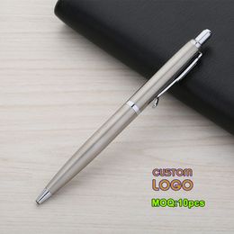 10 -stcs/lot Custom Logo Metal Luxury Ballpoint Pen 0,7 mm Pennen voor het schrijven van roller ball pen cadeau -stationery kantoor schoolbenodigdheden