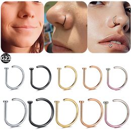 10 -stcs/lot d vorm nariz septum ringen hoepel 20 g 18g lip neusgat nostril oorbel kraakbeen piercings nep neu ringen sieraden 240426