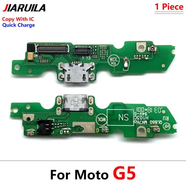 10pcs / lot, connecteur Dock Micro USB Charger Port Flex Flex Cable Microphone Board pour Moto G4 G5 G9 G8 G7 G6 Play Plus Power