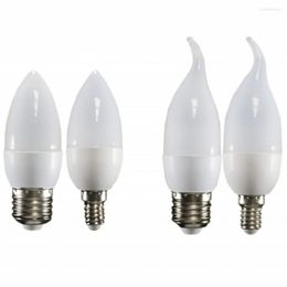 10 -stcs/lot E14 LED kaarsen bol AC 220V licht kroonluchter lampbollen 5w lampen decoratie warm/witte energiebesparing