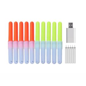 10 pcs/lot bâton lumineux électrique Rechargeable cr322 batterie Starlight pêche flotteur accessoire Led Lightstick pêche de nuit A598 240125