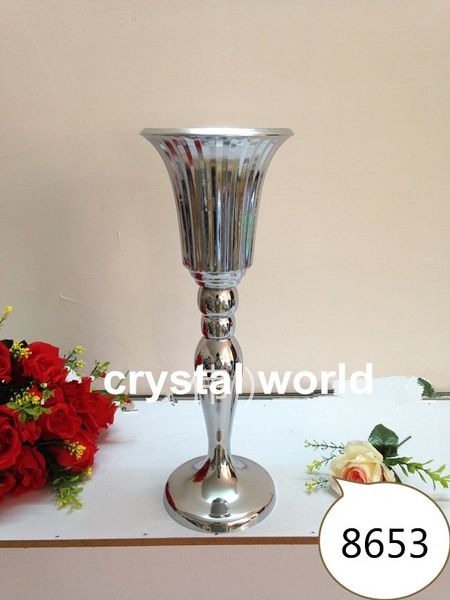 10pcs / lot européen romantique métal Sliver 5678 Centre de mariée Décoration Vases Mariage Pop