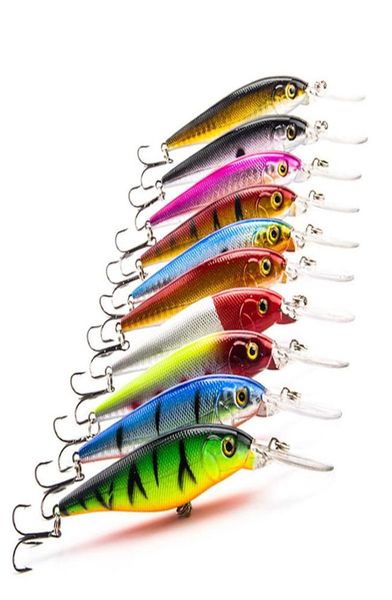 10 Unids / lote Señuelo de la Pesca Natación Profunda Cebo Duro Aparejos de Pesca 11 CM 10 5G Flotador Minnow Pesca Wobbler Japón Pesca Crankbait C18110601227Q2610525