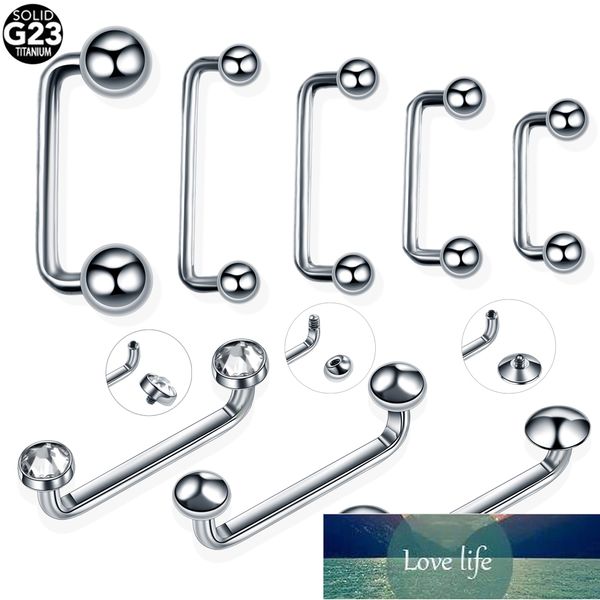 10 Pcs/lot G23 Titane Surfacel Barbell Mirco Dermal Piercings Cachez-le Dans La Peau Cristal Dermal Piercing Sexy Corps Bijoux Usine prix conception experte Qualité