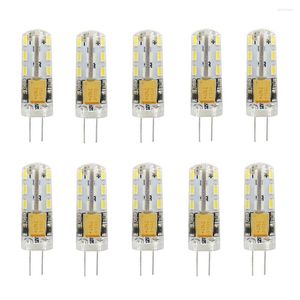 10 pièces/lot G4 lampe à LED ampoule 1W AC DC 12V 220V 24LED maïs lumières projecteur lustre SMD 3014 remplacer les lampes halogènes éclairage à la maison