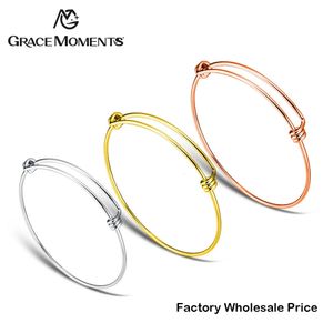 10 -stcs/lot Grace Moments Bracelet Bangle 100% roestvrijstalen manchetarmbanden Women Fashion sieraden kabel van de kabel van de kabel van het