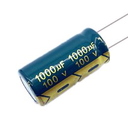 10 -stcs/partij hoge frequentie lage impedantie 100V 1000uf aluminium elektrolytische condensatorgrootte 18*30 100V1000uf 20%