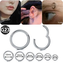 10 unids/lote tabique con bisagras Clicker segmento nariz anillo aro ceja labio hélice Daith Concha cartílago pendientes joyería Punk 240117