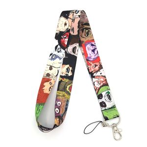 10 stks / partij Horror Personages Michael Myers 90s Dames Hals Lanyard Sleutelhanger Telefoon Strap Badge Houder Touw Keychain Sleutelhanger Cosplay