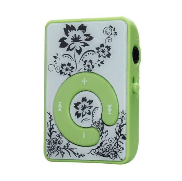 10 unids/lote gran oferta patrón de flores Mini Clip patrón de flores reproductor MP3 soporte de medios musicales tarjeta Micro SD TF plástico de alta calidad