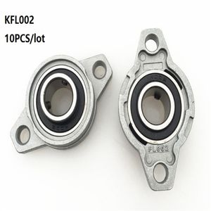 Lote de 10 unidades de rodamientos de aleación de zinc KFL002 FL002 de 15mm, rodamientos de bloque de almohada, rodamiento de bloque de brida para enrutador CNC parts265x