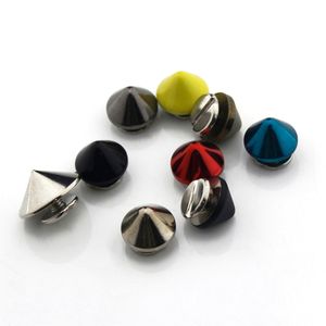 10 -stcs/lot metalen kogel kegel piek punk screwback studs tas kleren lederen ambachtelijke telefoon schoenen kase diy decor accessoires