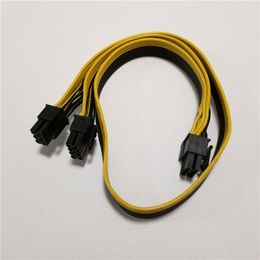 10-stcs/lot Module 6pin naar dubbele PCI-E PCIE 8pin (6+2pin) Power Ribbon Cable 50 cm voor koelere master Dragon Shadow 1200W PSU Power