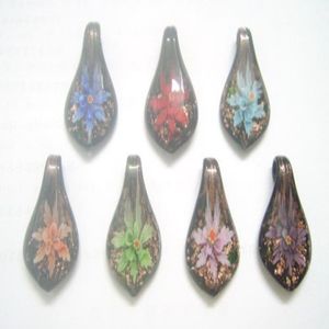10 stuks lot veelkleurige murano lampwork glas hangers voor diy ambachtelijke mode-sieraden cadeau mix kleuren PG9222p