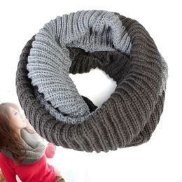 10 stks / partij Nieuwe Mode Herfst Winter Infinity Sjaal Vrouwen Warm Winter Gebreide Hals Cirkel Wool Cowl Snood Lange Sjaals Sjaal Wrap 120 * 28cm