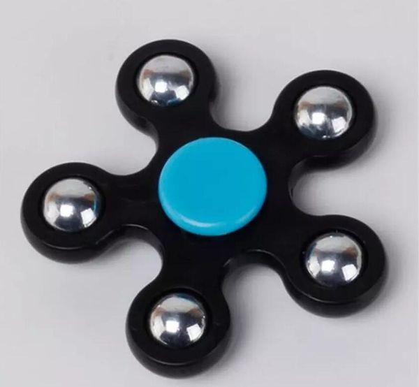 Gyro Finger Spinner Fidget En Plastique EDC Main Pour Autisme / TDAH Anxiété Soulagement Du Stress Focus Jouets Cadeau 5 Couleur main spinner 5 étoiles tri spinner