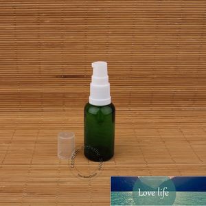 10 unids / lote Promoción Alta Calidad 30 ml Botella de Aceite Esencial de Vidrio Tapa de Bomba de Loción Blanca Tarro Recargable Mujeres Maquillaje Embalaje Precio de fábrica diseño experto Calidad