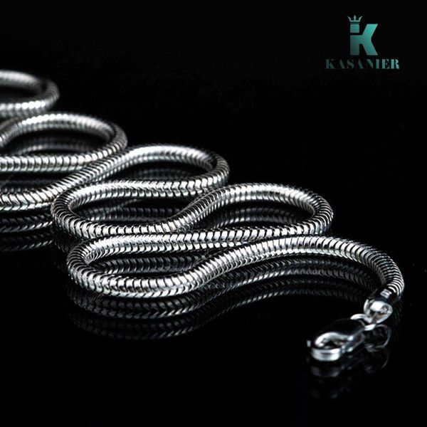 10 unids/lote ¡Promoción! Venta al por mayor 925 collar de plata joyería de plata de moda cadena de serpiente 3mm collares de plata envío gratis precio de fábrica