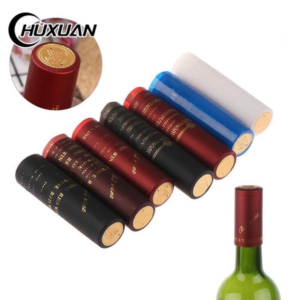 10pcs / lot PVC CAP TIR TIR LA VIN VIN CALABLE CAP CAP VIN FILM FILM FILM POUR LA BOUTEUR DRITE