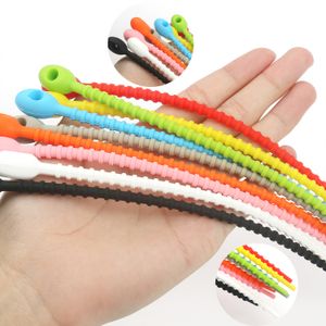 10-stcs/perceel siliconen elkaar herbruikbare draadkabelbladen multifunctionele vaartuigen kabelarmband sleutelband Keychain voedseltas bundelgereedschap