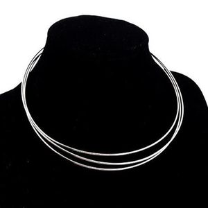 10pcs / lot argent plaqué collier collier cordon fil pour bricolage artisanat bijoux de mode cadeau 18 pouces W22 Shipp229d