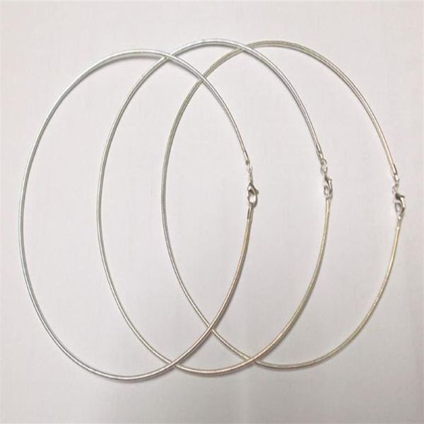 10 unids / lote Gargantillas Chapadas en Plata Collar Cordón de Alambre Para Arte y Joyería DIY Regalo 18 pulgadas W20254N