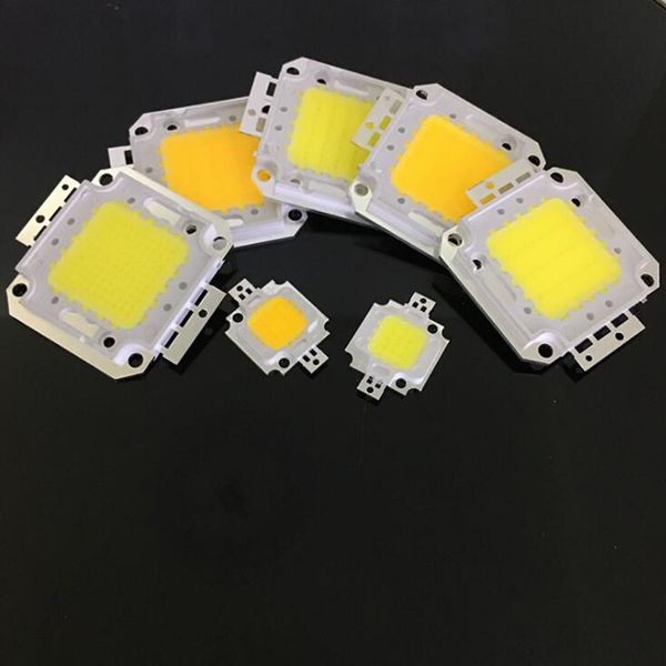 10 Unids / lote SMD 10W 20W 30W 50W 100W Grano de luz Chip integrado de alta potencia Granos de lámpara LED Bombilla COB para reflector de bricolaje Fuente de luces D3.0