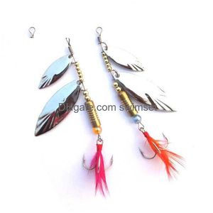 10pcs / lot Spinner Spoon Metal Lure ISCAS ISCAS BAIT ARTIFICAL ISCA HORD HOWS BLADES DROP Livraison Dh5mg