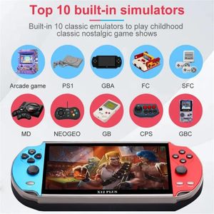 10 stks/partij X12 Plus Draagbare Handheld Speler Game 16G 7 inch HD Scherm Dual Joystick Klassieke Arcade Game console Ingebouwde 20000+ TV Uitgang Audio Video Games Met Geschenkdoos