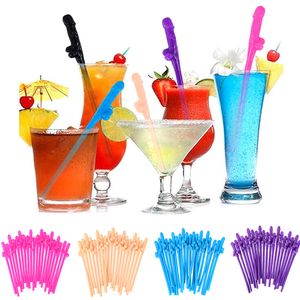 10 -stcs/kavels vrijgezellenfeest rietjes plastic nieuwigheid drink rietje voor nachtbar